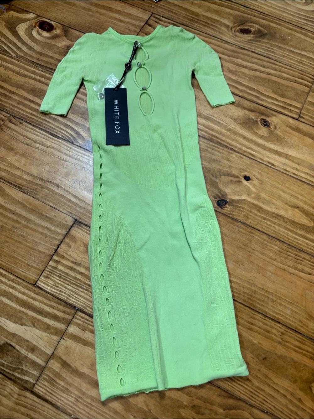 NWT White Fox Naughty By Nature Mini Dress Lime One Size